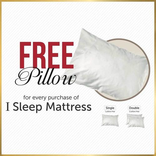 Isleep Bonnel Spring Mattress With 1 Pillow - 120x200x21 cm - With 5-Year Warranty