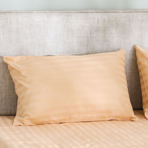 Satin Stripe 3- Piece King Flat Sheet Set 260x270 Cm Beige