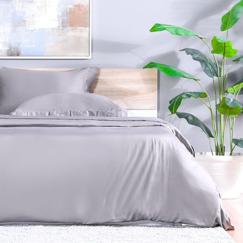 Solace 3-Piece 300 TC Super King Duvet Cover Set-270x220 cm-Grey