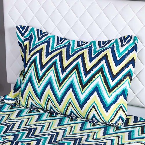 Gloss 3-Piece Single Plush Comforter Set-150x230cm-Multicolor