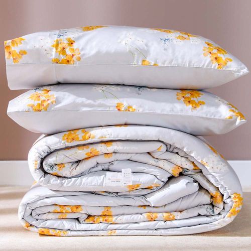 Shoreline Marbles 3-Piece Queen Comforter Set -Grey