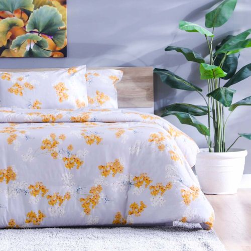 Shoreline Marbles 3-Piece Queen Comforter Set -Grey