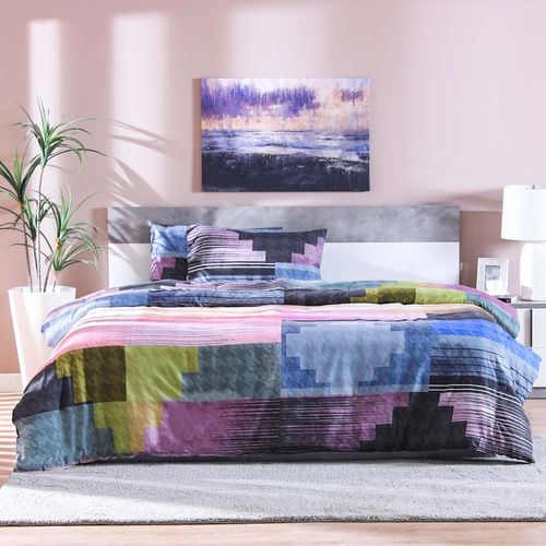 Shoreline Tweed Check 3-Piece Queen Comforter Set -Teal