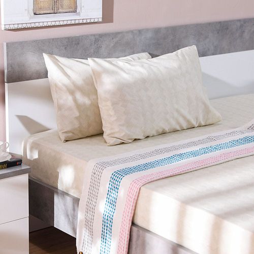 Shoreline Gingham 3-Piece Queen Fitted Sheet Set -Grey