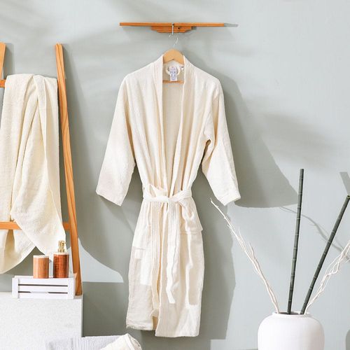 Retreat Kimano Cotton Bathrobe Medium White