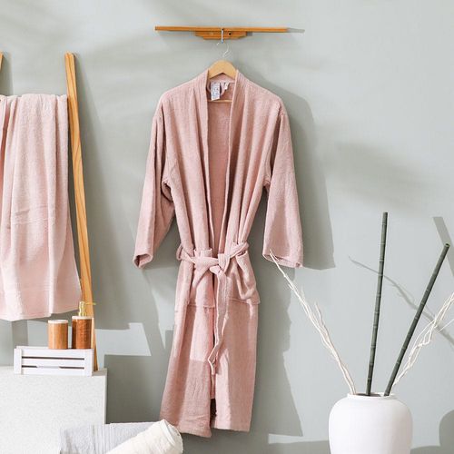 Retreat Kimano Cotton Bathrobe Large Pink