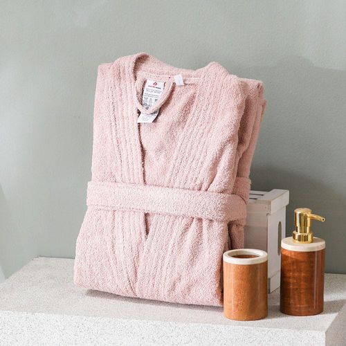 Retreat Kimano Cotton Bathrobe Large Pink