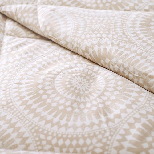 Plush Mandala 4-Piece Queen Comforter Set 228X254 Cm Beige