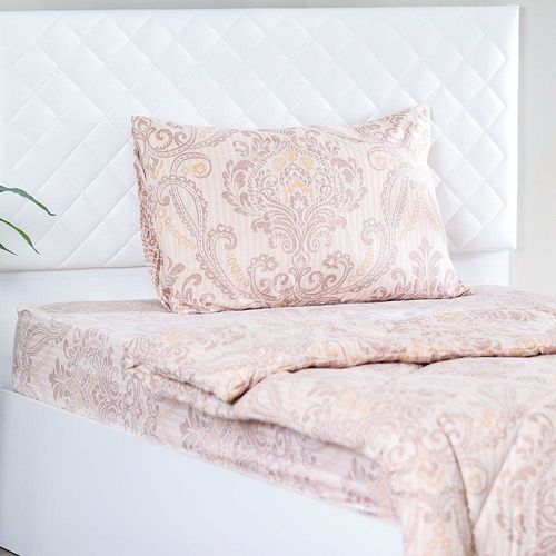 Plush Damask 3-Piece Single Comforter Set 150X230 Cm Stone