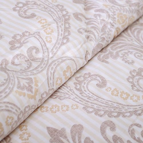Plush Damask 4-Piece King Comforter Set 228X254 Cm Stone