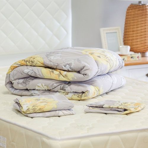 Plush Vintage 3-Piece Single Comforter Set 150X230 Cm Platinum