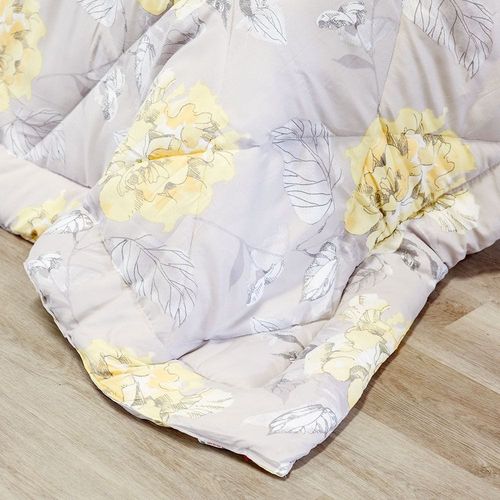 Plush Vintage 3-Piece Single Comforter Set 150X230 Cm Platinum