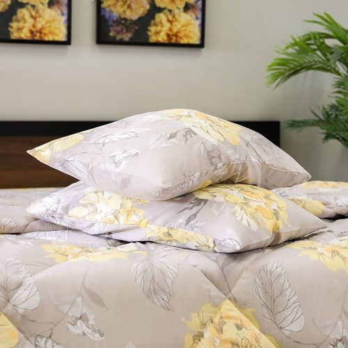 Plush Vintage 4-Piece King Comforter Set 228X254 Cm Platinum