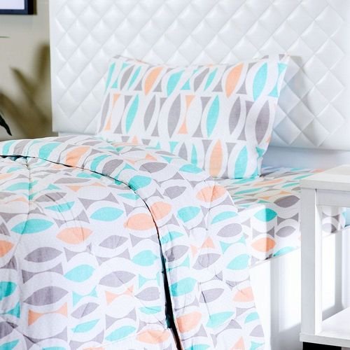 Plush Concave 3-Piece Single Comforter Set 150X230 Cm Multi