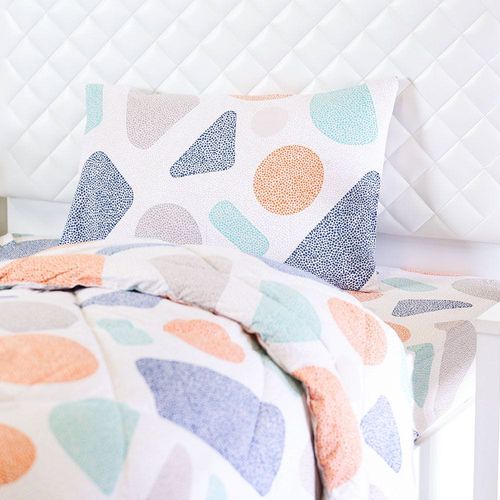 Plush Pebbles 3-Piece Single Comforter Set 150X230 Cm Multi