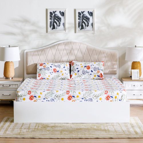 Paradise Flora Queen Fitted Sheet 160x200 Cm Yellow