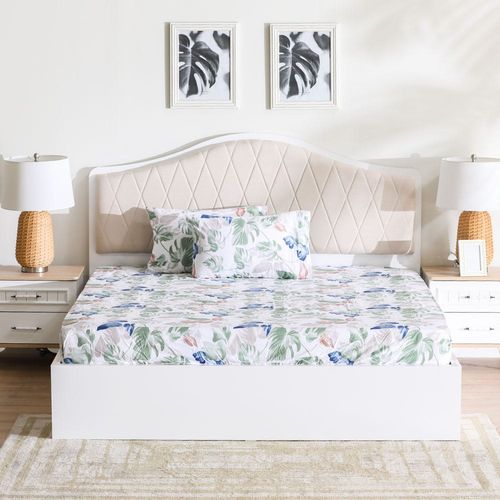 Paradise Palm Twin Fitted Sheet 120x200 Cm Teal