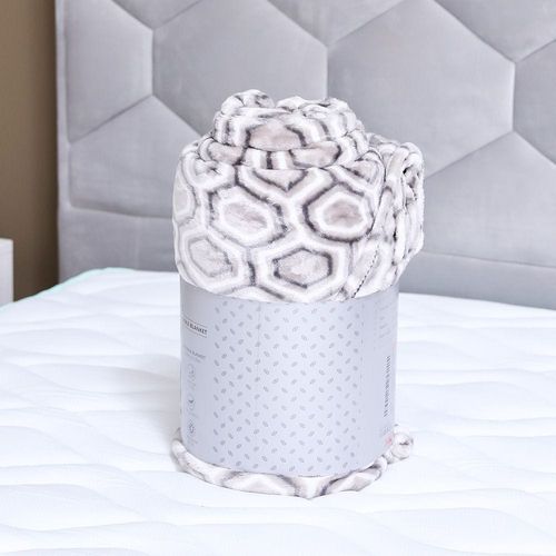 Kosmo Printed Blanket Single 150X235 Cm - Grey