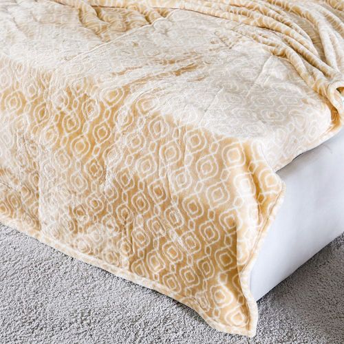 Kosmo Printed Blanket Single 150X235 Cm - Beige