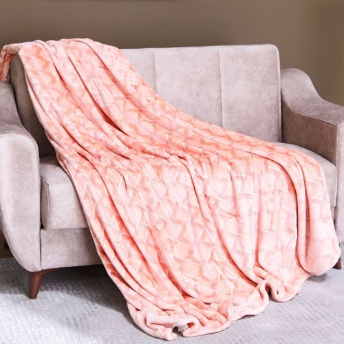 Kosmo Printed Blanket Single 150X235 Cm - Peach
