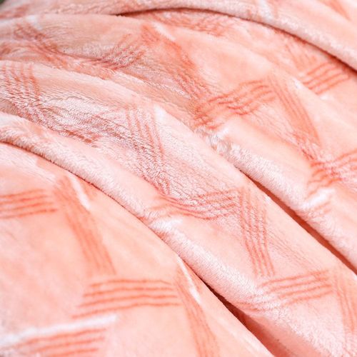 Kosmo Printed Blanket Single 150X235 Cm - Peach