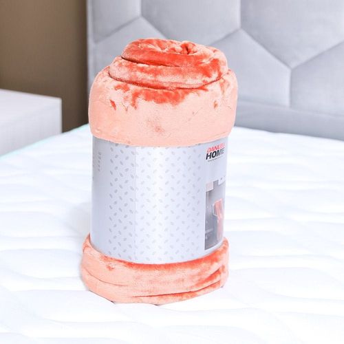 Vegas Solid Blanket Single 150X200 Cm - Peach