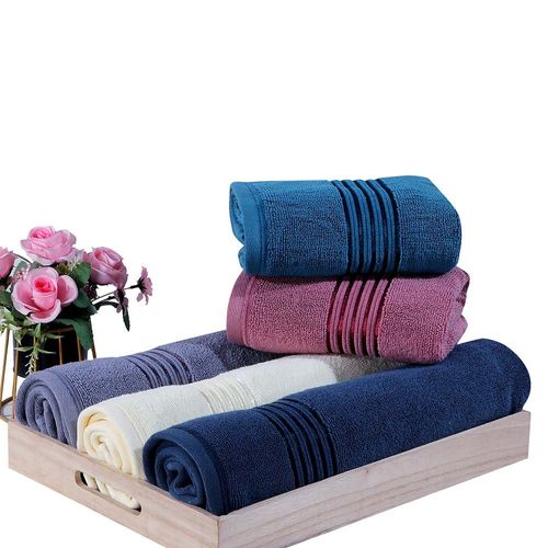 Lets Dry Valencia Border Hand Towel 50X80 Cm - Butter