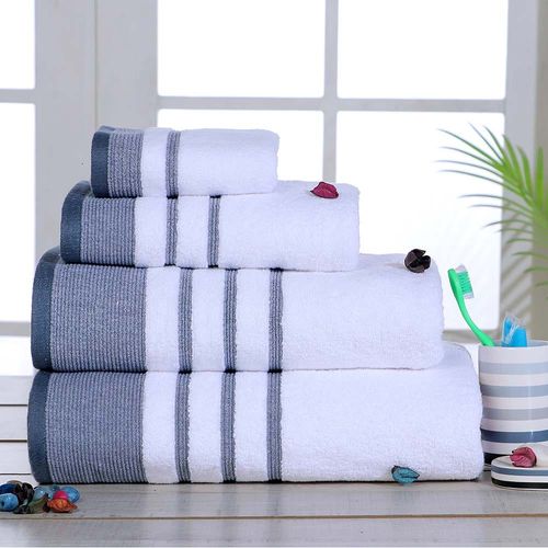 Lets Dry Reinheart Border Hand Towel 50X80 Cm - Nautical Navy 