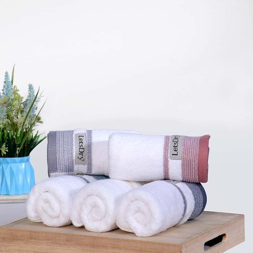 Lets Dry Reinheart Border Face Towel 33X33 Cm - Nautical Navy 