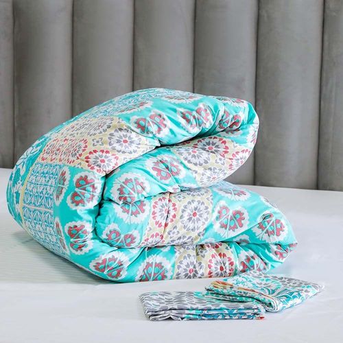 Casablanca 3 -Pcs Queen Comforter Set 200x240 Cm Teal