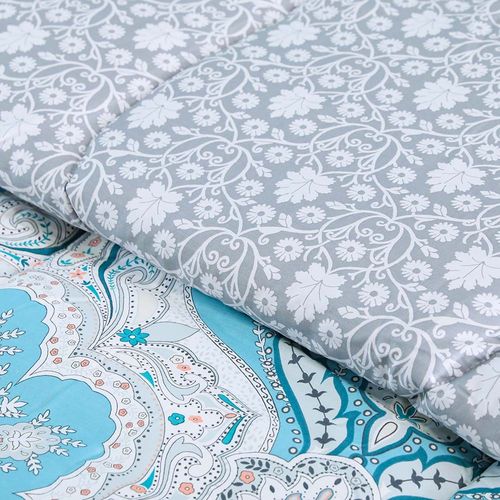 Samarkand 3 -Pcs Queen Comforter Set 200x240 Cm Sky Blue