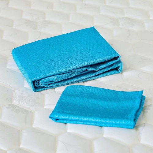 Casablanca 3 -Pcs Queen Fitted Sheet Set 160x200 Cm Solid Blue