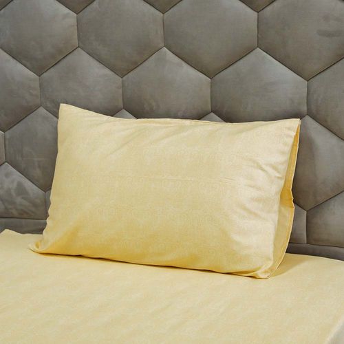 Casablanca 2 -Pcs Single Fitted Sheet Set 120x200 Cm Solid Yellow