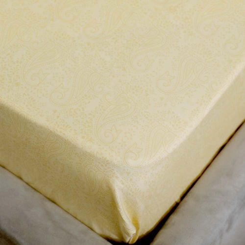 Casablanca 2 -Pcs Single Fitted Sheet Set 120x200 Cm Solid Yellow