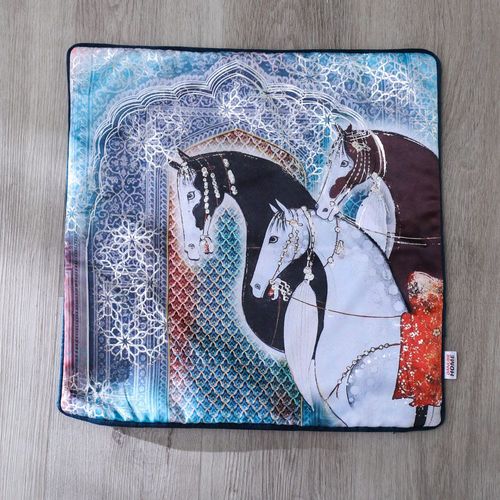 Horse Filled Cushion 45x45 Cm Multicolor