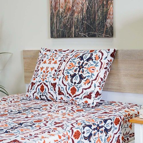 Albany Baroque Single 2- Pcs Fitted Sheet Set 120x200 Cm Red