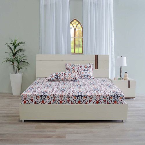 Albany Baroque King 3- Pcs Fitted Sheet Set 180x200 Cm Red