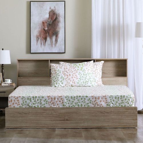 Albany Willow Super King 3- Pcs Fitted Sheet Set 200x200 Cm Green