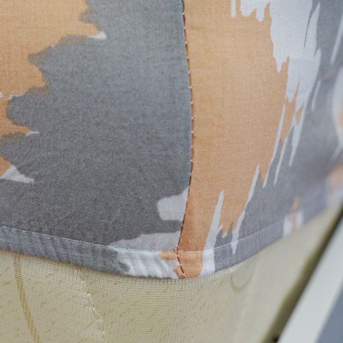 Albany Ikat Queen 3- Pcs Fitted Sheet Set 160x200 Cm Sliver Peach