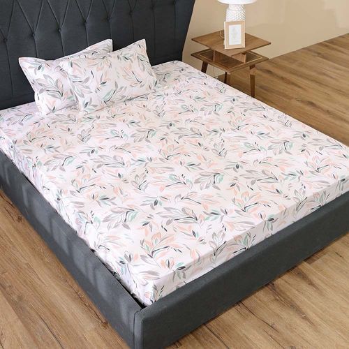 AW23 Bliss Oliana 3- Piece Super King Fitted Sheet Set 200x200 Cm Peach
