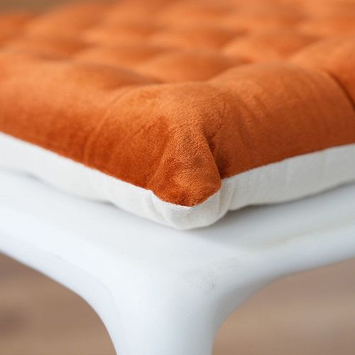 Aster Velvet Chairpad 40x40 Cm Orange