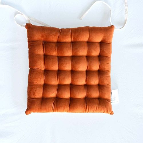 Aster Velvet Chairpad 40x40 Cm Orange