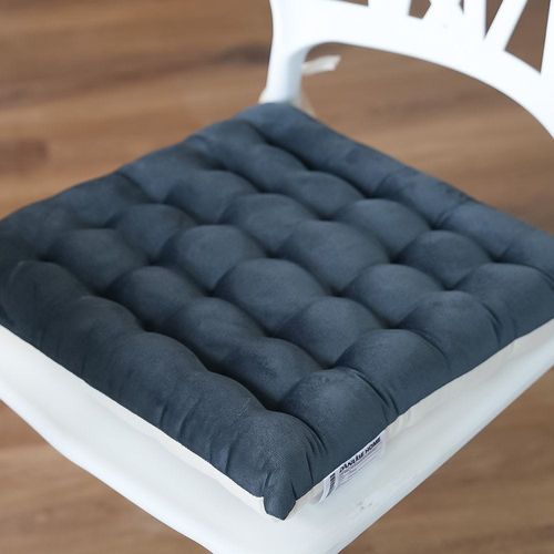 Aster Velvet Chairpad 40x40 Cm Dark Grey