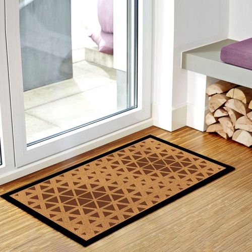 Eco Slim Coir Doormat Triangle Design 75x45 Cm Brown