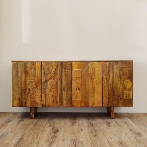 Masaya 4 Door Solid wood Sideboard - Walnut