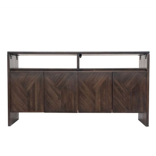 Ingram 4 Door Solidwood Sideboard - Dark Walnut