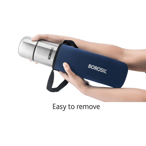 Borosil Vacuum Thermo Flask Blue 1000ml 