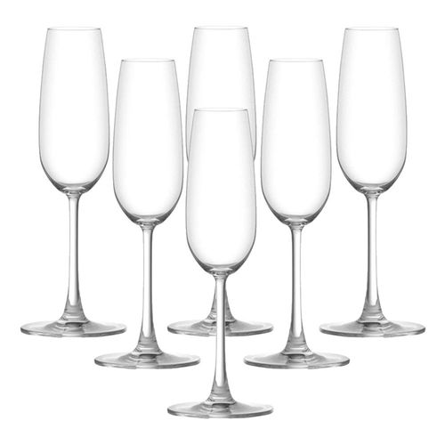 Ocean 6-Piece Madison Flute Champagne Glass Set 210Ml