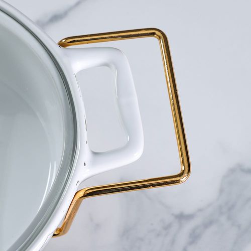 Pristine Oval Casserole 29.5CM 1.7L White Gold