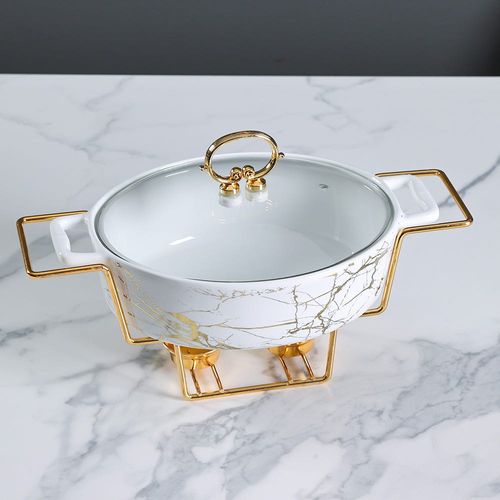 Pristine Oval Casserole 29.5CM 1.7L White Gold